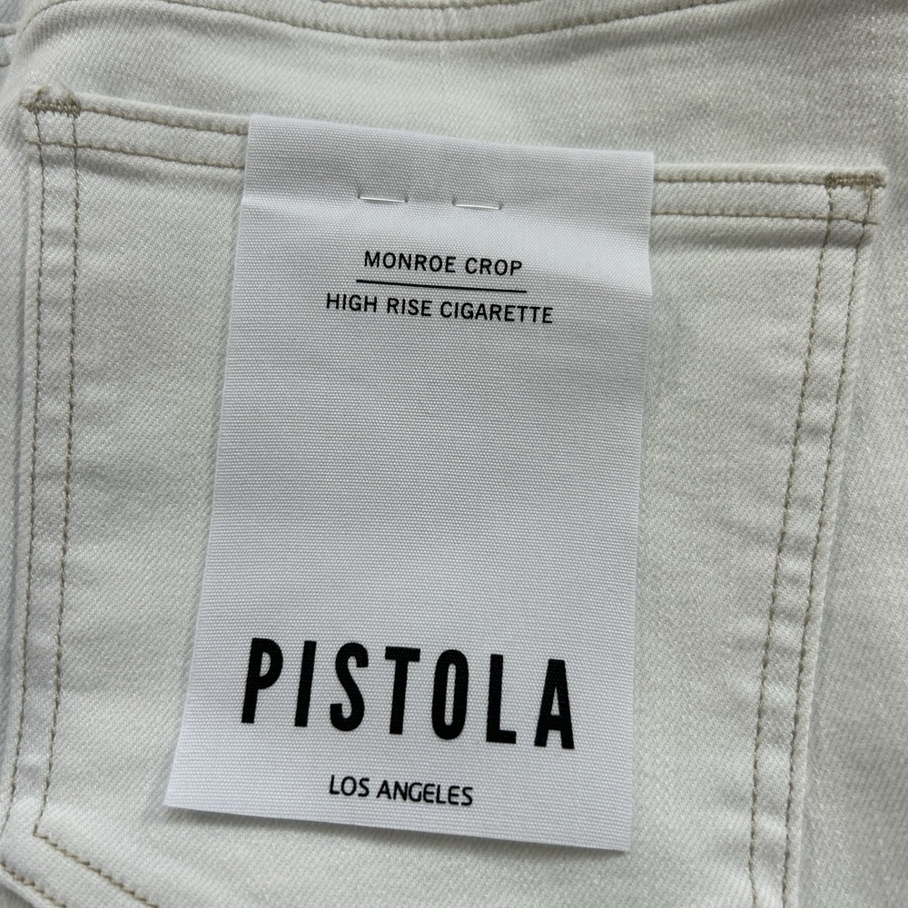 Pistola NWT Monroe Crop High Rise Cigarette Jean Size 30 Denim Straight Leg - Picture 8 of 13